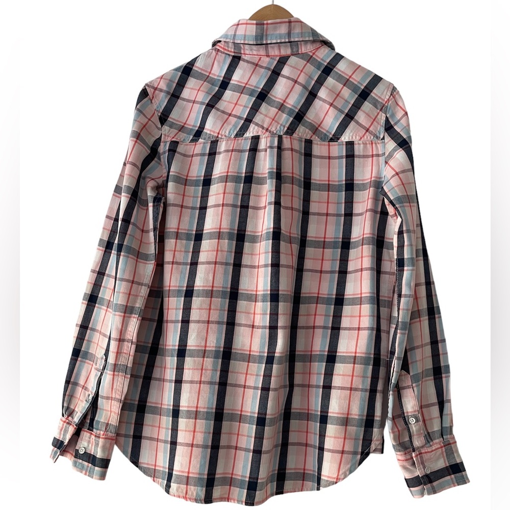 Prince & Fox plaid blue pink and red button-down shirt long sleeve, Sz M - Picture 7 of 12